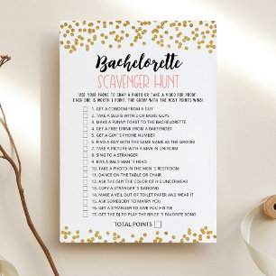 Chasse au trésor Hen Party - Carte de jeu modifiab