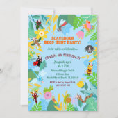 Chasse aux bogues Scavenger Invitation de fête d'a (Devant)