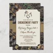 Chasse aux cerfs Camo Engagement Invitations (Devant / Derrière)
