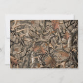 Chasse aux cerfs Camo Invitation Anniversaire (Dos)