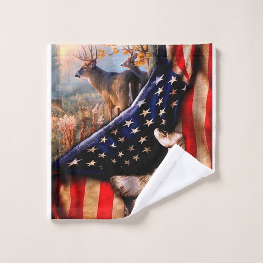 Chasse aux cerfs - États-Unis (Gant de toilette)