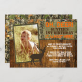 Chasse aux cerfs Invitation à l'anniversaire avec  (Devant / Derrière)