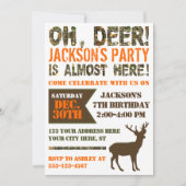 Chasse aux cerfs Invitation Anniversaire | Fête Ca (Devant)