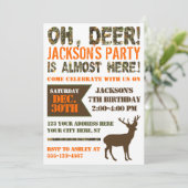 Chasse aux cerfs Invitation Anniversaire | Fête Ca (Debout devant)