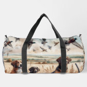 Chasse aux chiens et aux canards Sacs à duffle (Verso)