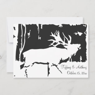 Chasse aux élans rustiques Invitations de mariage