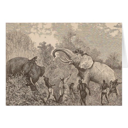 Chasse aux éléphants (Devant horizontal)