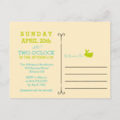 Chasse aux oeufs de Pâques Carte postale Invitatio (Dos)