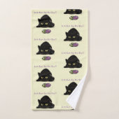 Chasse aux oeufs de Pâques Chat amusant (Serviette à main)