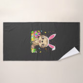Chasse aux œufs de Pâques de paresseux mignon Lapi (Serviette de bain)