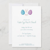 Chasse aux oeufs de Pâques et invitation au brunch (Devant)