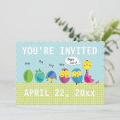 Chasse aux oeufs de Pâques Invitation (Debout devant)