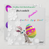 Chasse aux oeufs de Pâques Invitation Appartement (Devant / Derrière)