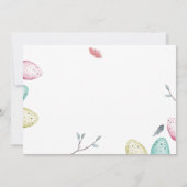 Chasse aux oeufs de Pâques Invitation Brunch Fête  (Dos)