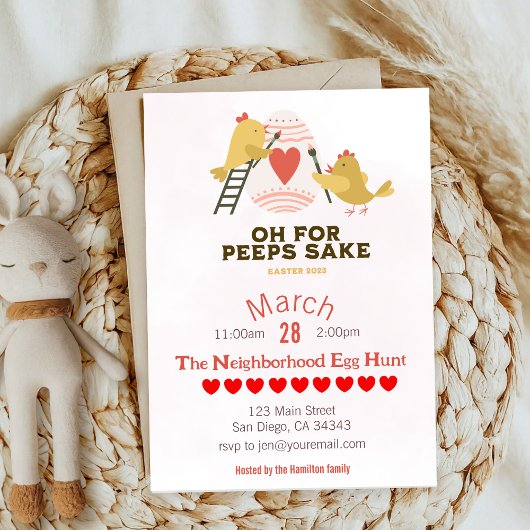 Chasse aux oeufs de Pâques Invitation de la fête d