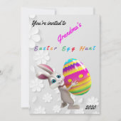 Chasse aux oeufs de Pâques Invitation florale (Devant)