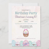 Chasse aux oeufs de Pâques mignonne Invitation à l (Devant)