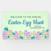 Chasse aux oeufs de Pâques personnalisée Bannière  (Horizontal)