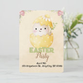 chasse aux oeufs Fête de Pâques Invitation (Debout devant)