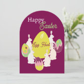 Chasse aux œufs. Invitation (Debout devant)