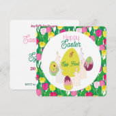 Chasse aux oeufs. Invitation (Devant / Derrière)