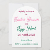Chasse aux œufs. Invitation (Dos)