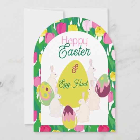 Chasse aux œufs. Invitation (Devant)