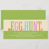 Chasse aux oeufs Invitation à la fête de Pâques (Devant / Derrière)
