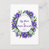 Chasse aux oeufs, invitation au brunch de Pâques (Devant)