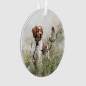 Chasse avec un chien breton, Art (devant)