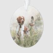 Chasse avec un chien breton, Art (devant)