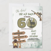 Chasse Camo Adulte Anniversaire Invitation (Devant)
