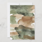 Chasse Camo Adulte Anniversaire Invitation (Dos)