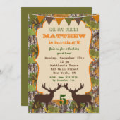 Chasse Camo Anniversaire Invitations (Devant / Derrière)