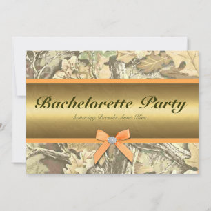 Chasse Camo Bachelorette Fête Invitation