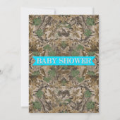 Chasse Camo Boy Baby shower Buck Invitation (Dos)