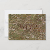 Chasse Camo Cartes RSVP de Mariage Papier Vintage (Dos)