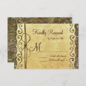 Chasse Camo Cartes RSVP de Mariage Papier Vintage (Devant / Derrière)