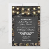 Chasse Camo Chalkboard Rustique Mariage Invitation (Devant)