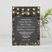 Chasse Camo Chalkboard Rustique Mariage Invitation (Debout devant)