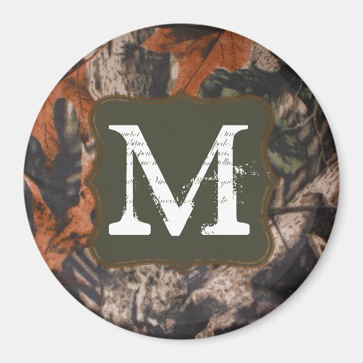 Chasse Camo Chasseurs Camou Monogramme Aimant init (Devant)