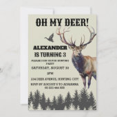 Chasse Camo Deer Enfants et Hommes Invitation Anni (Devant)