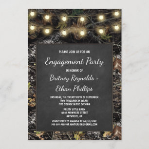 Chasse Camo + Invitations de partie d'Engagment de