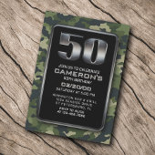 Chasse Camo Militaire 50e anniversaire Invitation