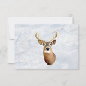 Chasse Camo neige hiver Mariage de cerfs Cartes RS (Dos)
