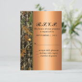 Chasse Camo Wedding Invitation RSVP (Debout devant)