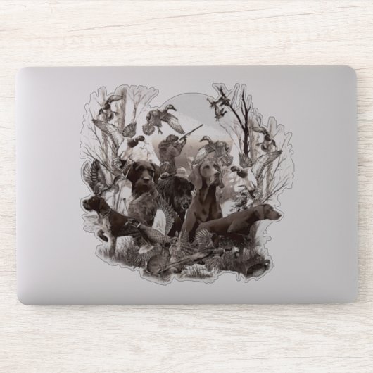 Chasse chiens Sticker (Ordinateur)