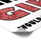 Chasse comme une fille Drôle Poster de chasse (Coin)