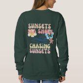 Chasse couchers de soleil imprimé Sweat (Dos)