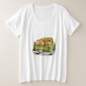 Chasse d'automne dans un T-shirt vert plus taille  (Design devant)
